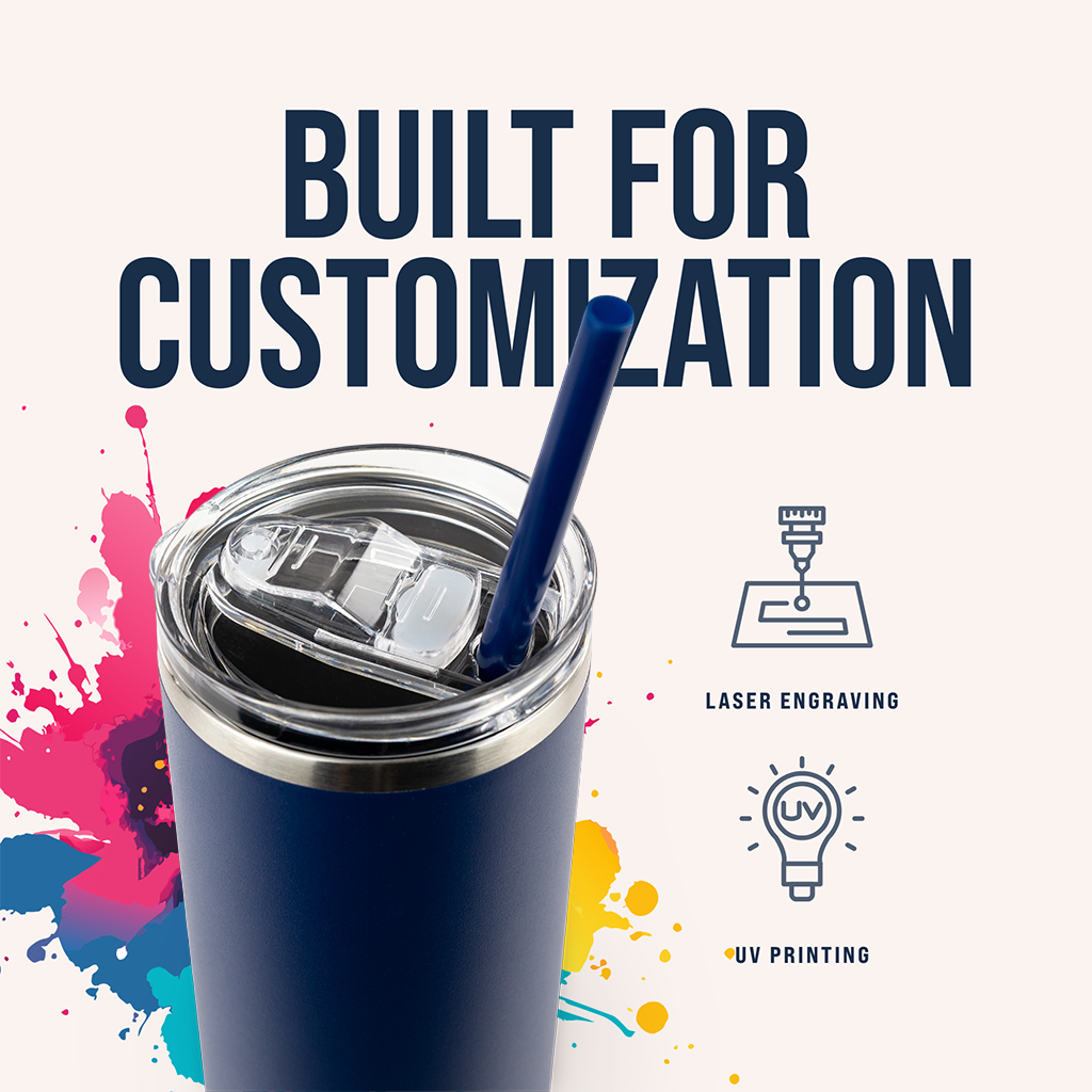 20oz Powder Coated Skinny Tumbler