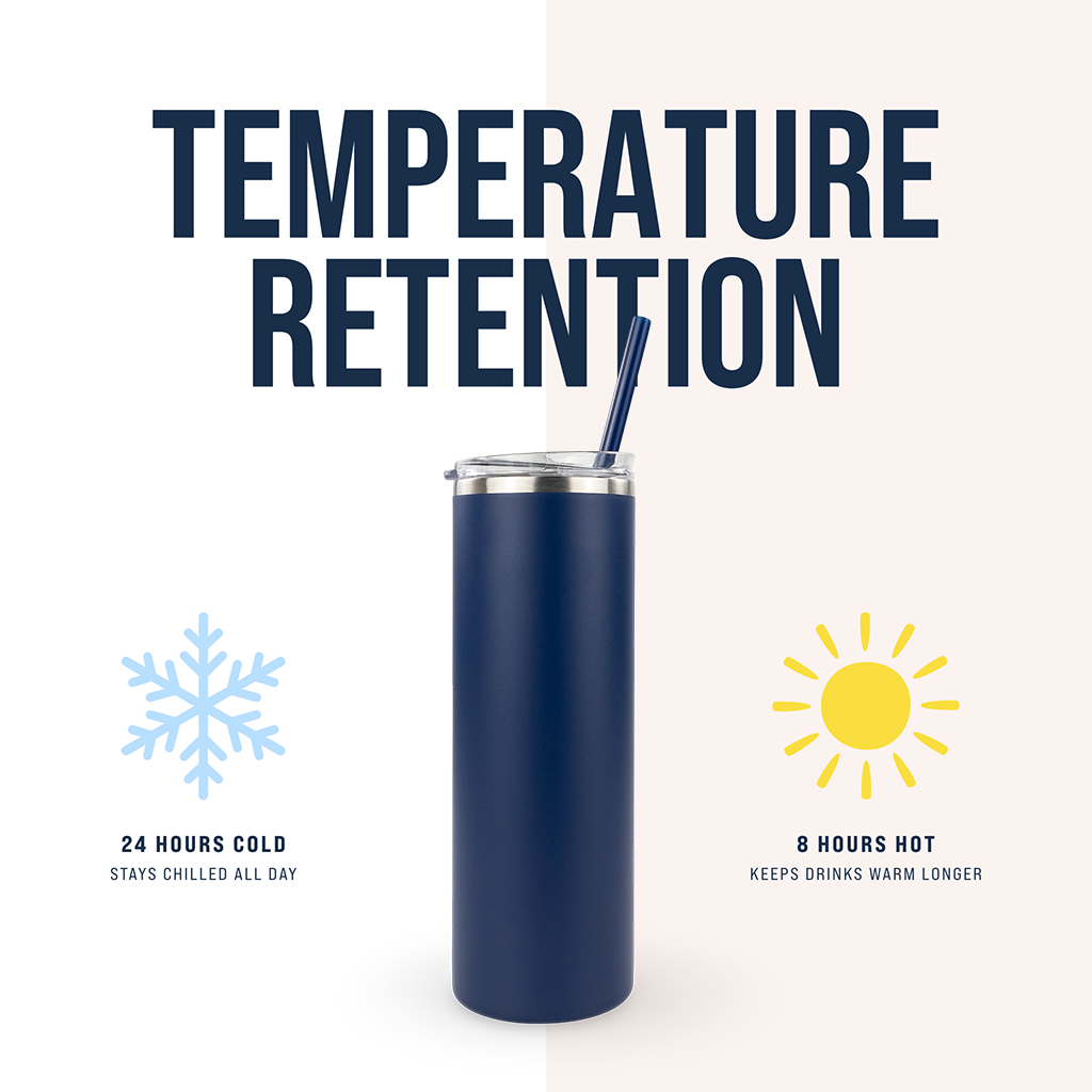 20oz Powder Coated Skinny Tumbler