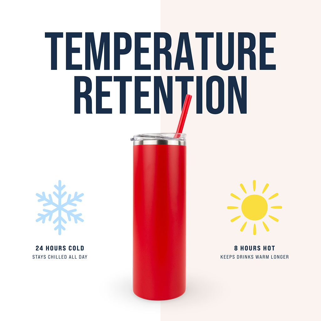 20oz Powder Coated Skinny Tumbler Case (24 Units)
