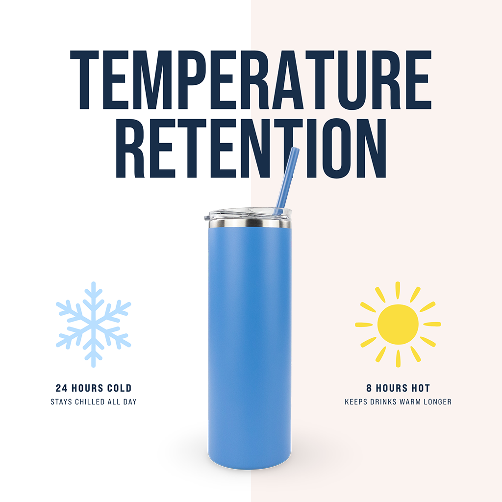 20oz Powder Coated Skinny Tumbler