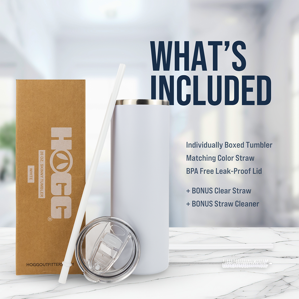 20oz Powder Coated Skinny Tumbler Case (24 Units)