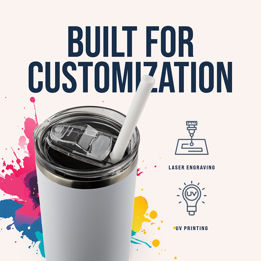 20oz Powder Coated Skinny Tumbler