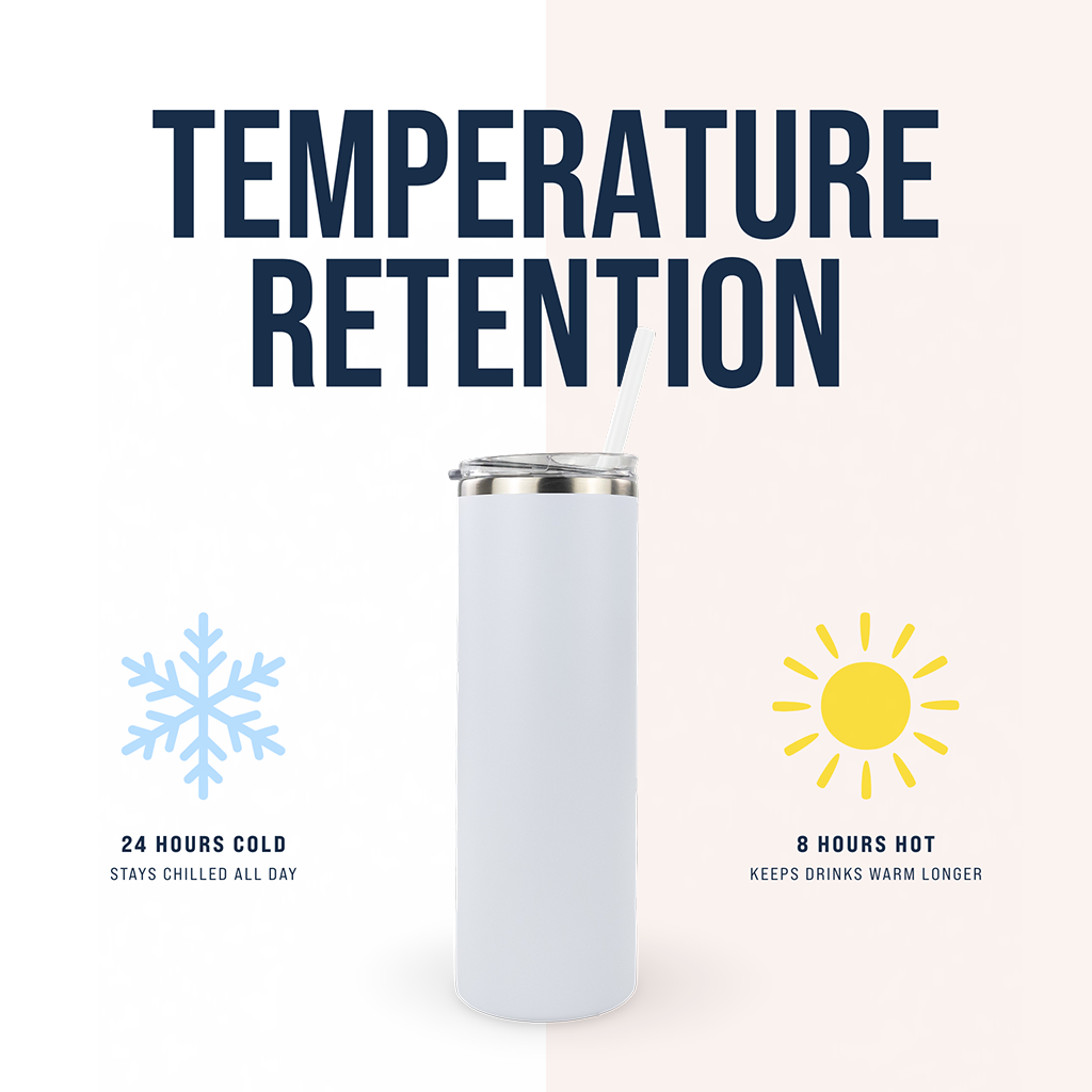20oz Powder Coated Skinny Tumbler