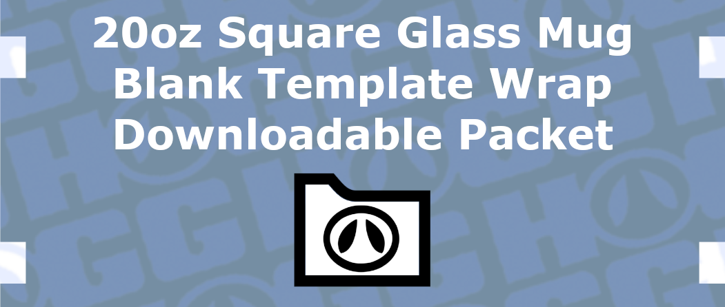 20oz Square Glass Mug Wrap Template