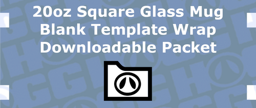 20oz Square Glass Mug Wrap Template