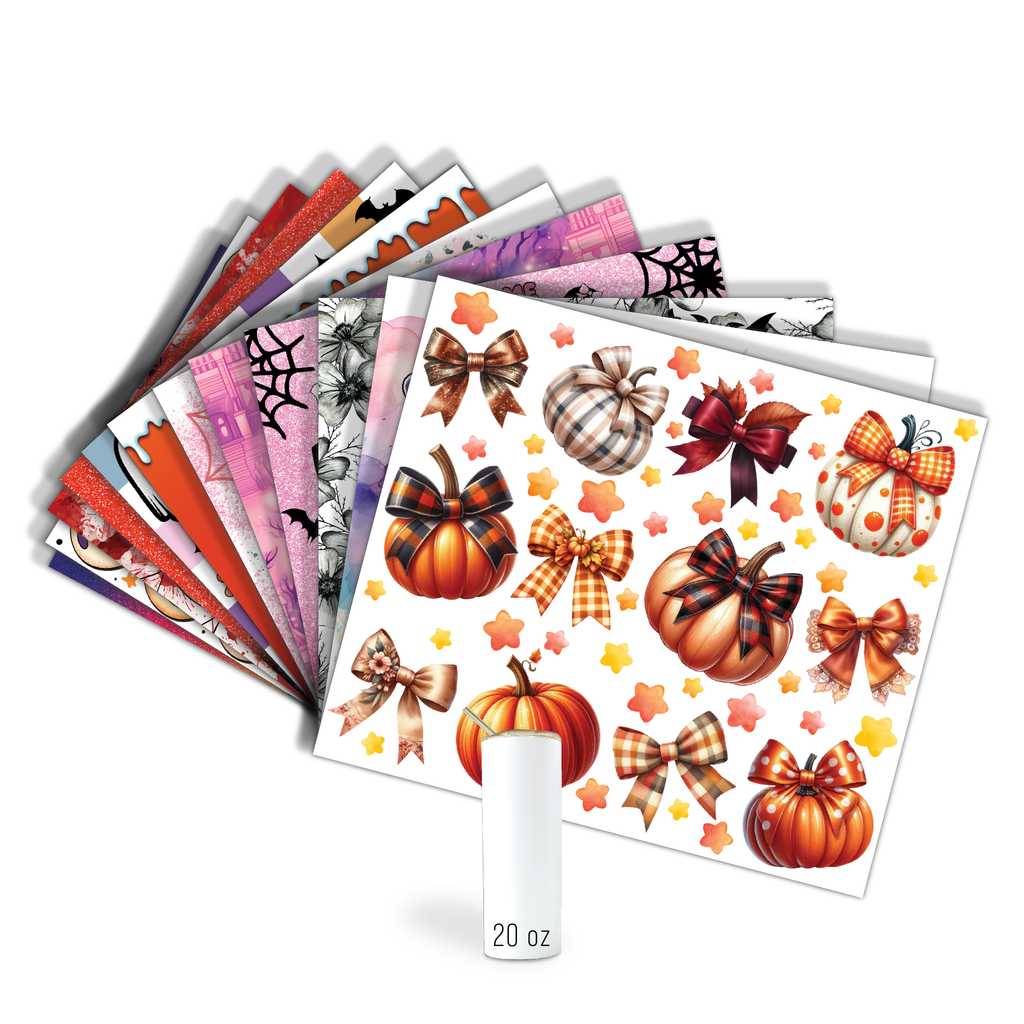 Assorted Ready to Press Sublimation Tumbler Prints (12 Pack) - Halloween 2