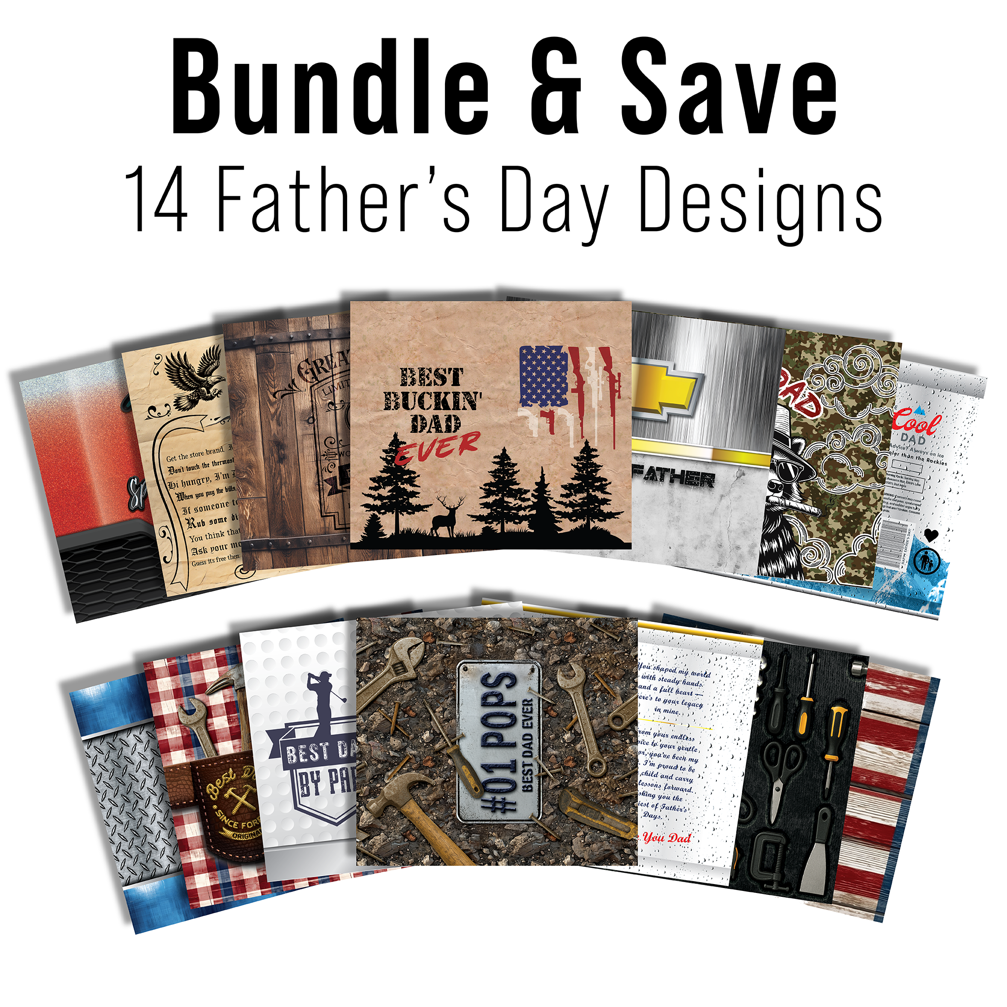 Digital Sublimation Designs - Father's Day 2025 Tumbler Wraps