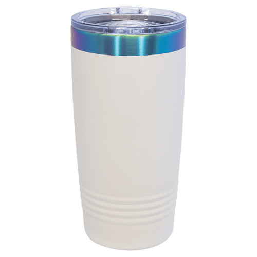 20 oz Wine Tumbler - White/Prism - Laser Engraving