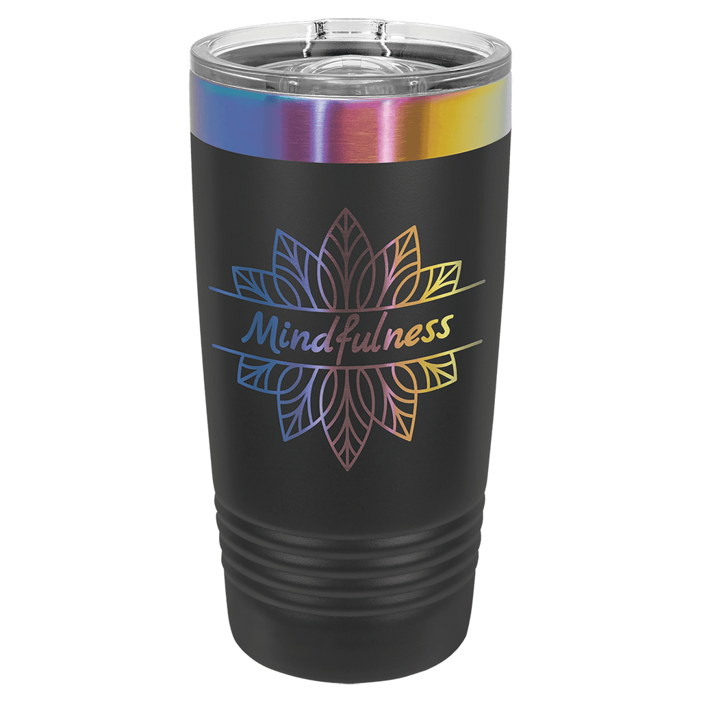 20 oz Wine Tumbler - Black/Prism - Laser Engraving