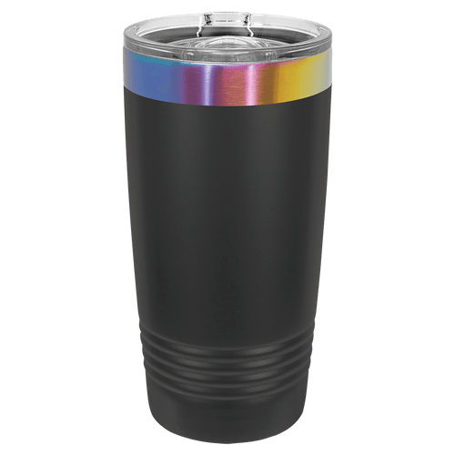 20 oz Wine Tumbler - Black/Prism - Laser Engraving