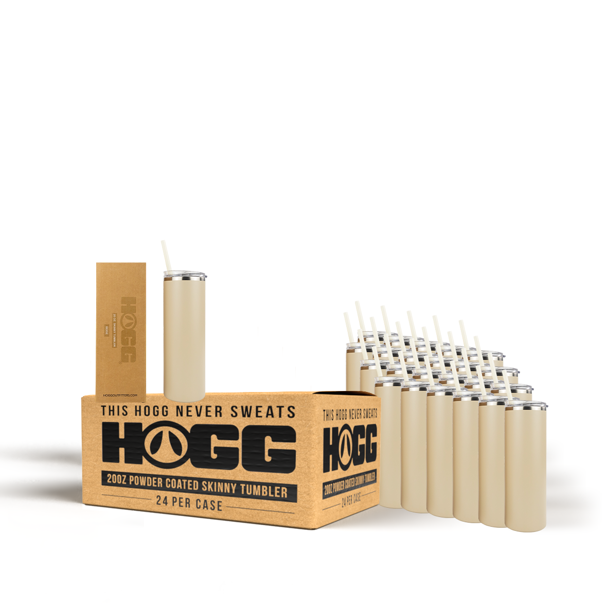 20oz Powder Coated Skinny Tumbler Case (24 Units)