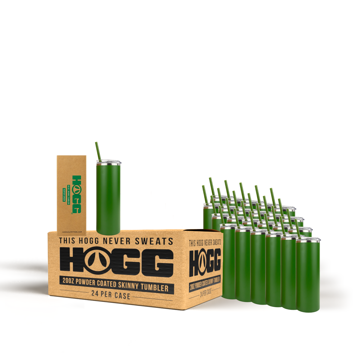 20oz Powder Coated Skinny Tumbler Case (24 Units)