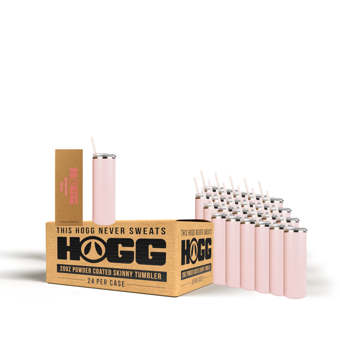 20oz Powder Coated Skinny Tumbler Case (24 Units)