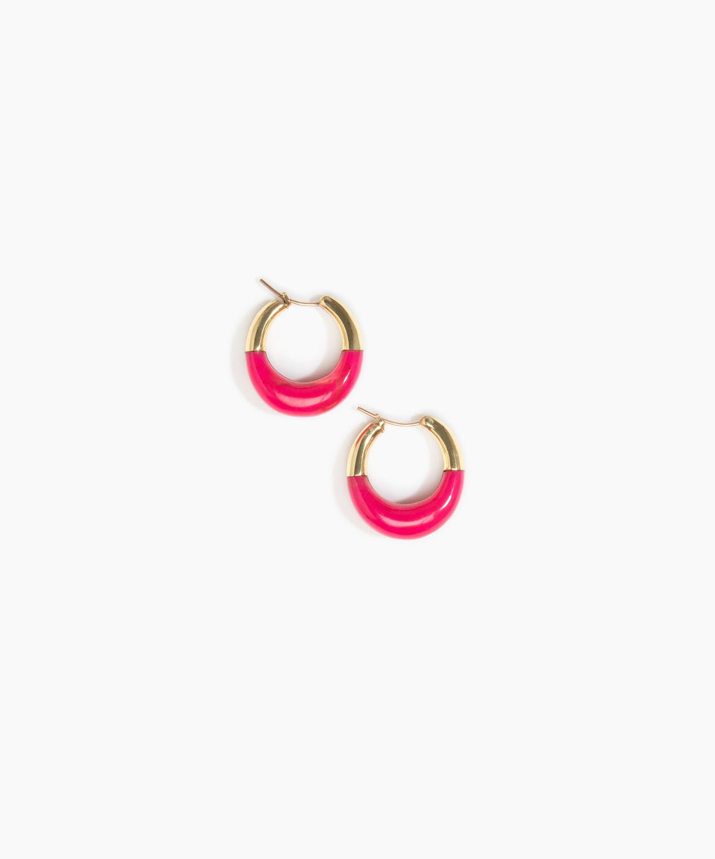 Small Horn Hoop Earrings