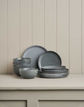 12pc Small Portions Terra Dinner Set / Storm