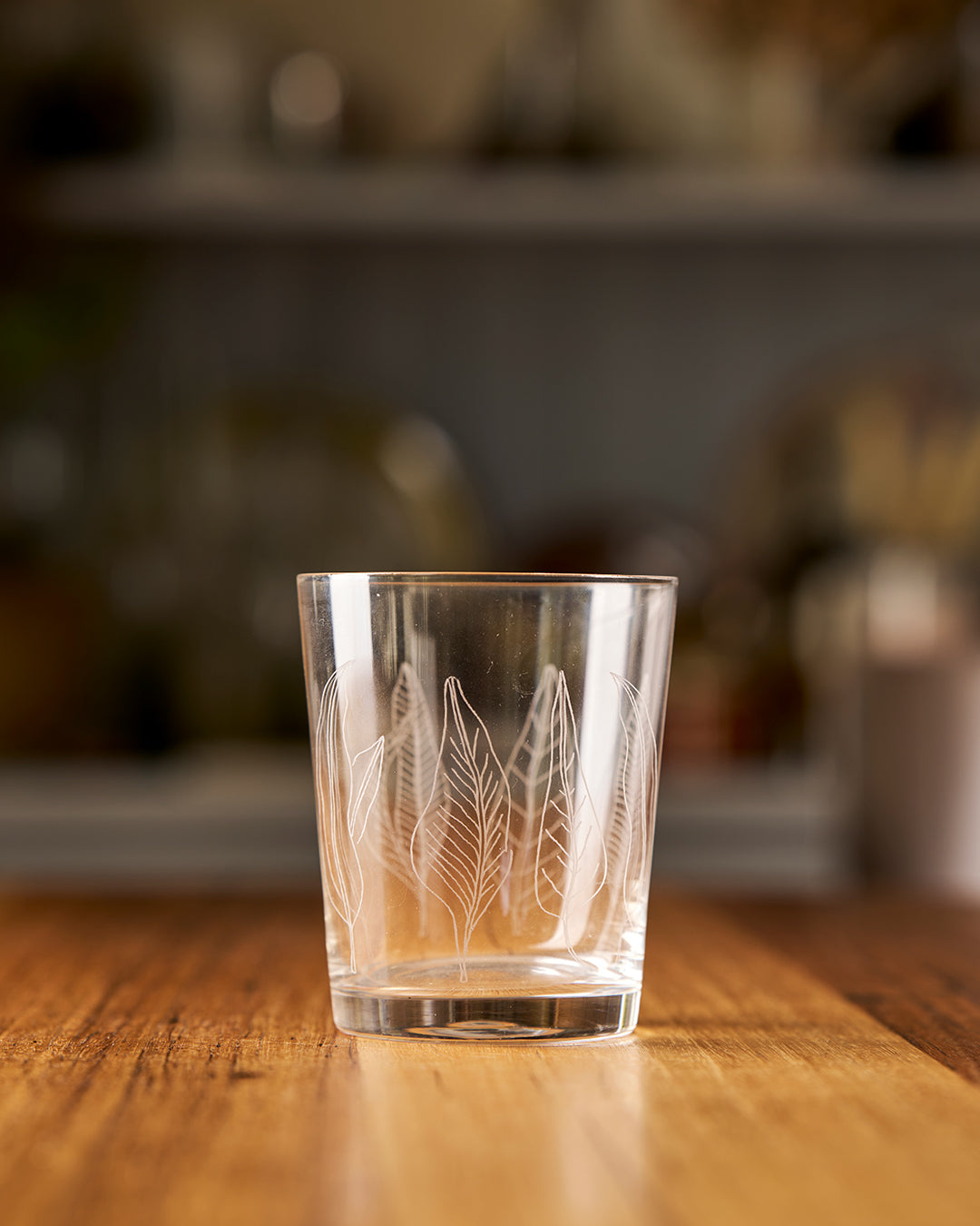 Haven Glass Tumbler / Gum Leaves