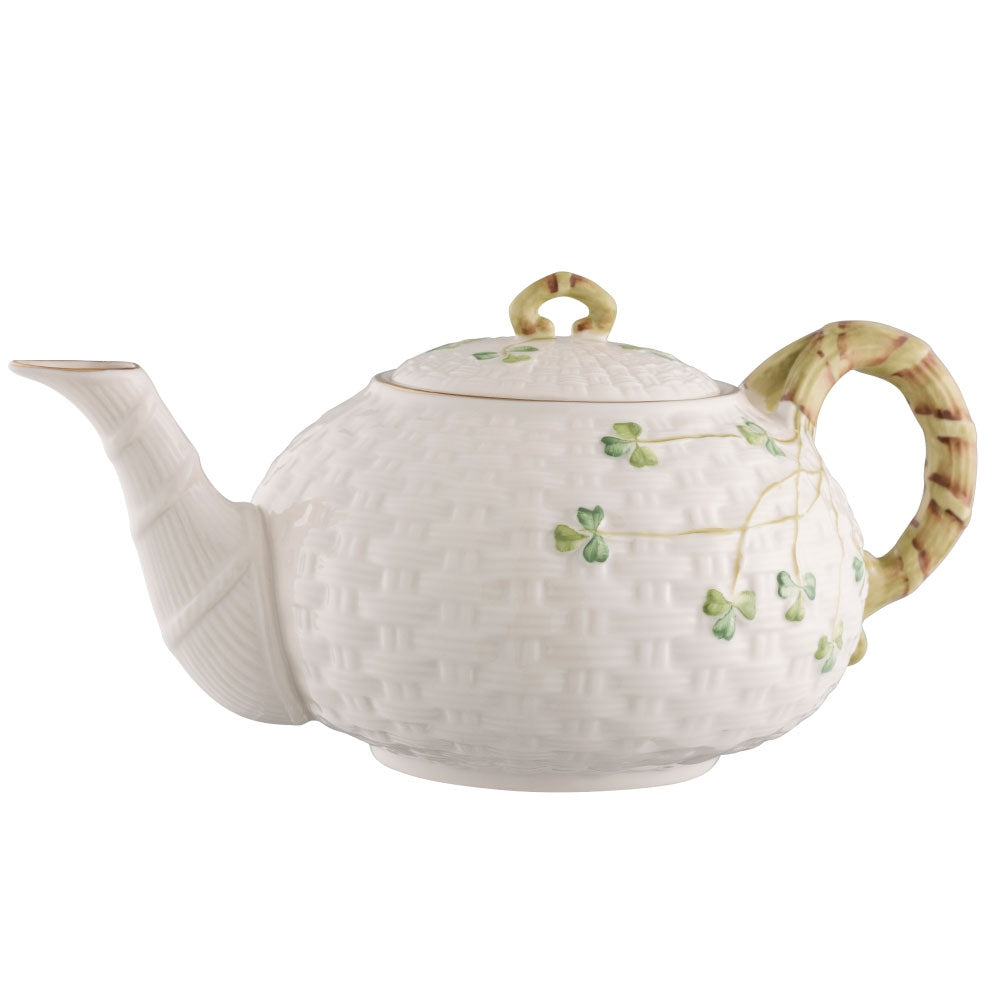 Belleek Classic 1880 - Gold Shamrock Teapot