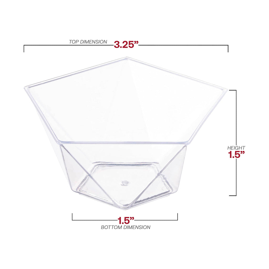 3.5 oz. Clear Star Pentagon Disposable Plastic Dessert Cups