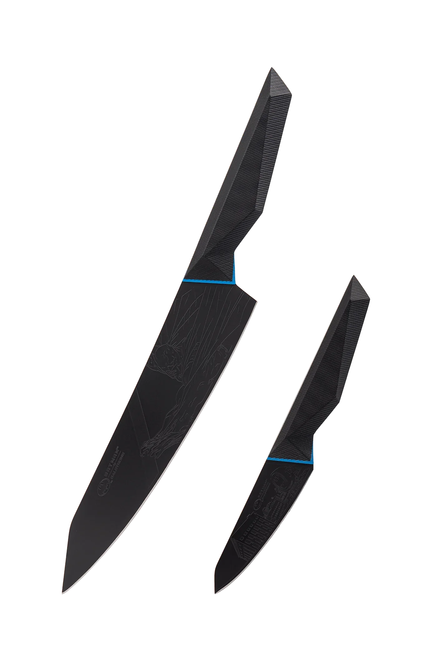 2 Piece Set | 8" Chef's Knife & 3.75" Paring Knife | Batman™ Edition | Shadow Black Series | Dalstrong ©