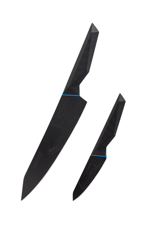 2 Piece Set | 8" Chef's Knife & 3.75" Paring Knife | Batman™ Edition | Shadow Black Series | Dalstrong ©