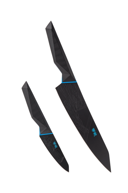 2 Piece Set | 8" Chef's Knife & 3.75" Paring Knife | Batman™ Edition | Shadow Black Series | Dalstrong ©