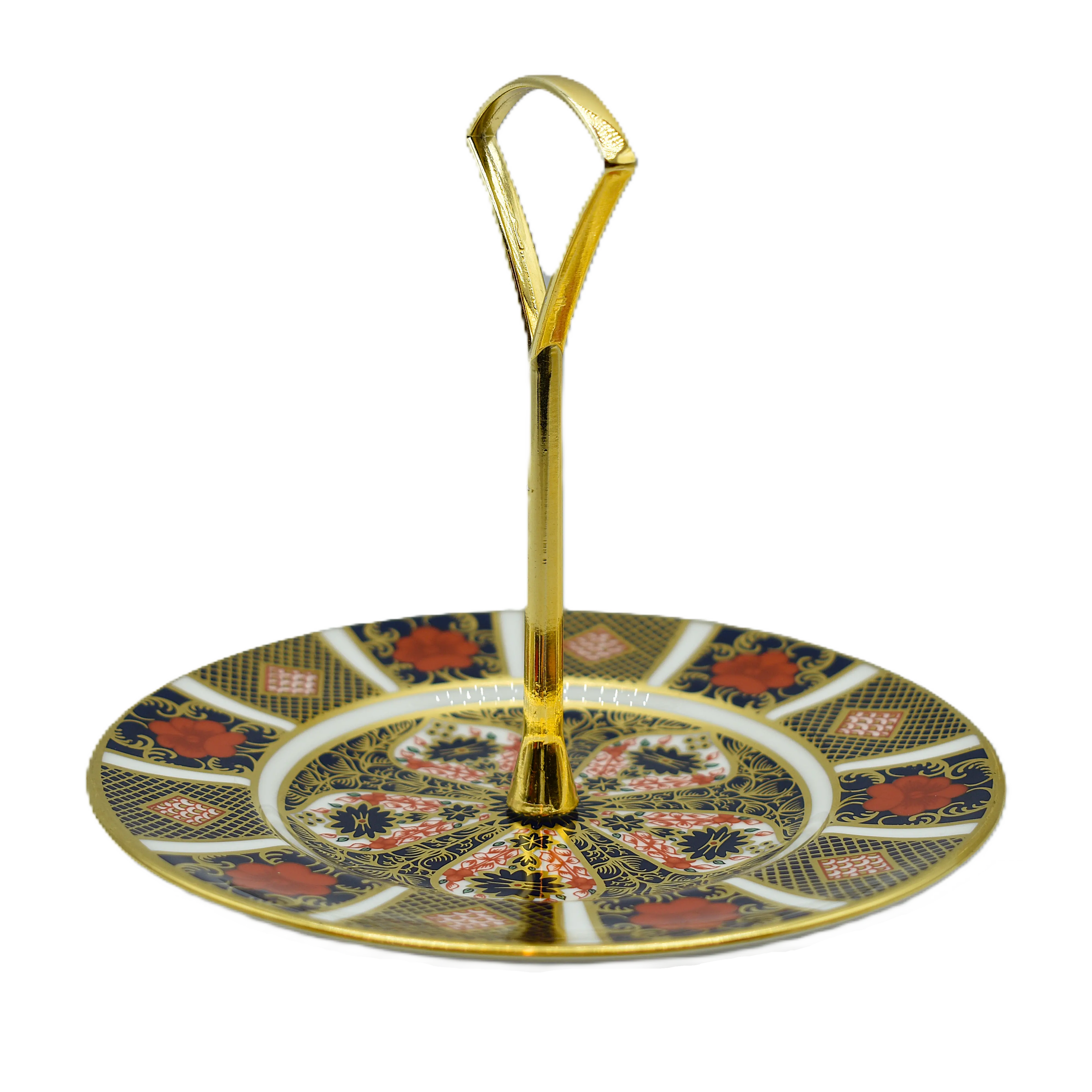 Royal Crown Derby Imari 1128 1 Tier Cake Stand