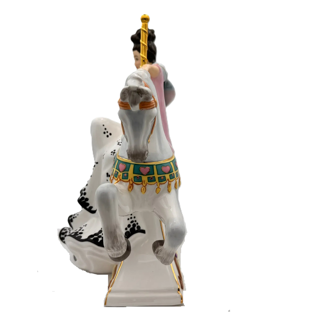 English Ladies Carnival Series Fairground Attraction White Figurine