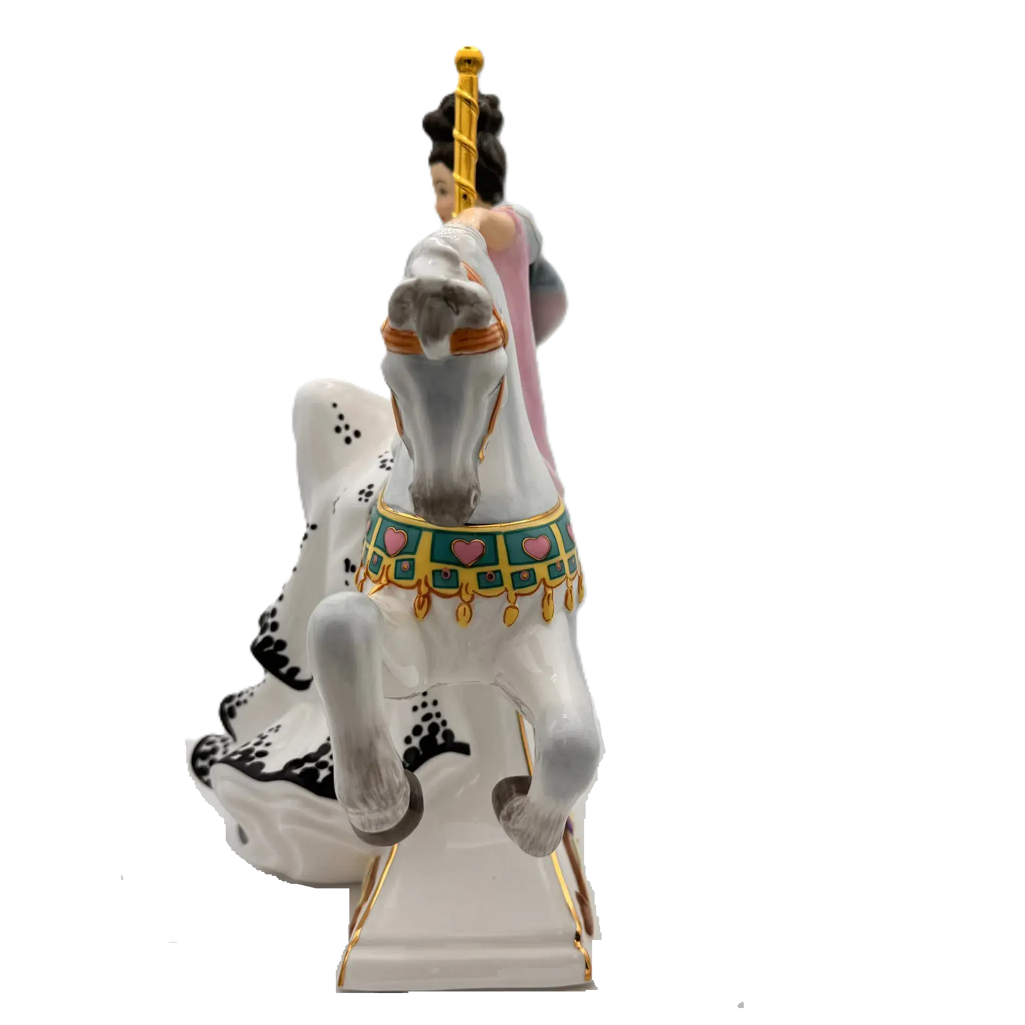 English Ladies Carnival Series Fairground Attraction White Figurine