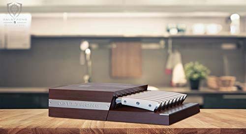 8-Piece Steak Knife Set | White ABS Handles with Storage Block | Gladiator Series | Knives NSF Certified | Dalstrong ©