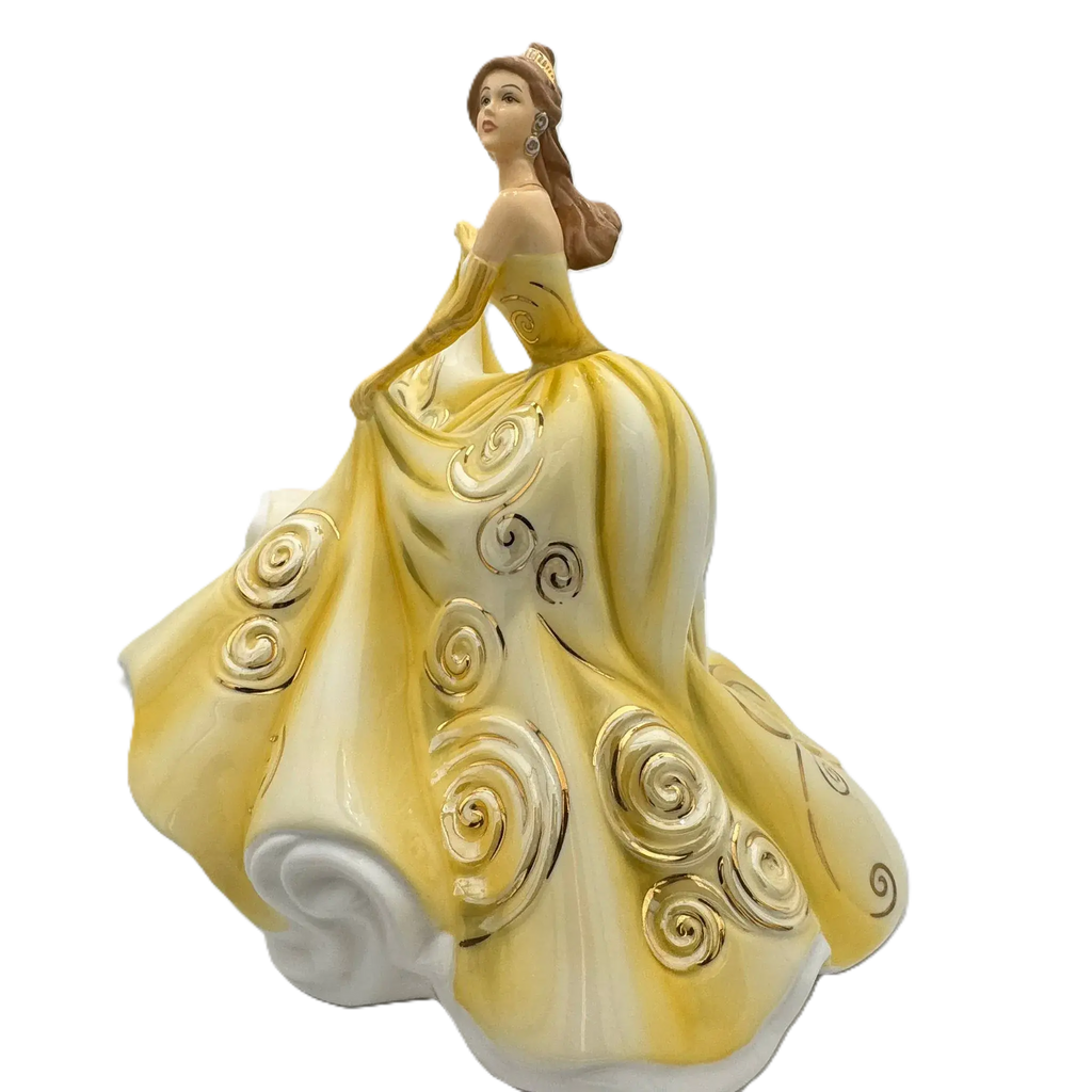 English Ladies Golden Charm Figurine