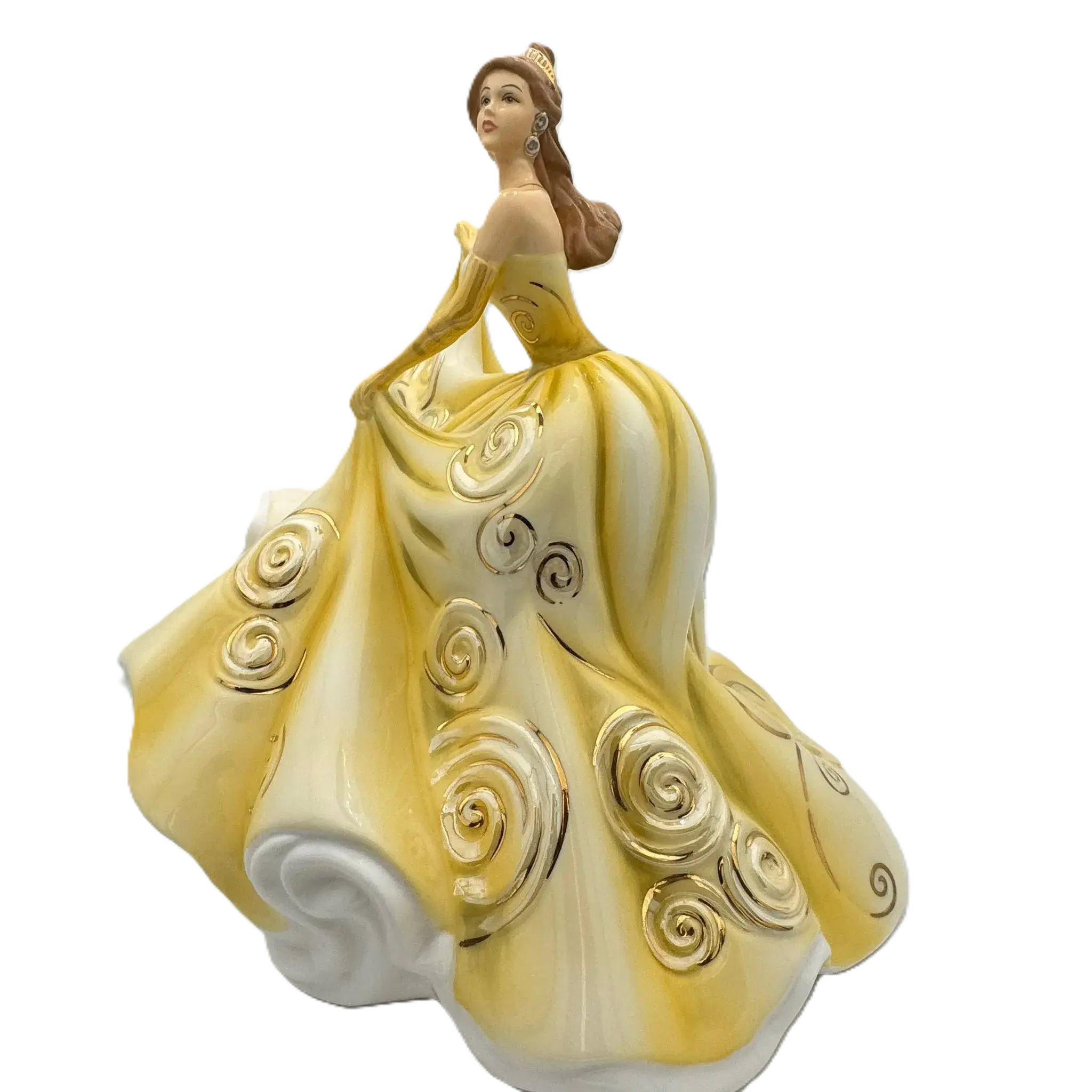 English Ladies Golden Charm Figurine