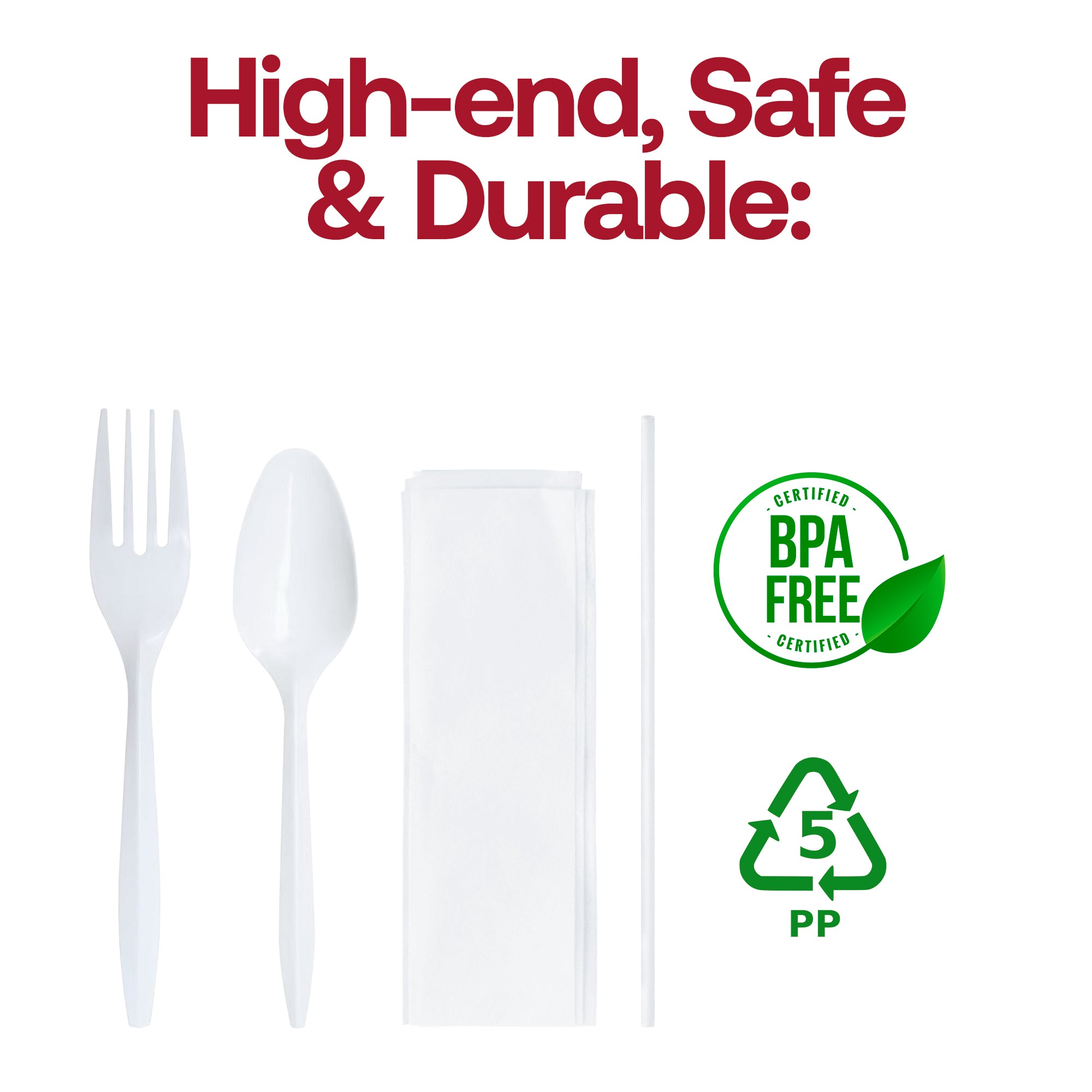 MW Cutlery Kit - Fork, Teaspoon, Milk Straw and Napkin