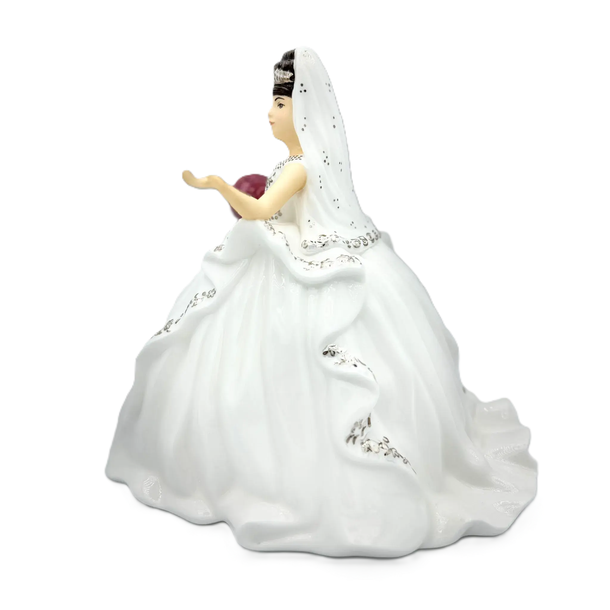 English Ladies Thelma Madine Gypsy Affection Bride Mini Figurine Brunette