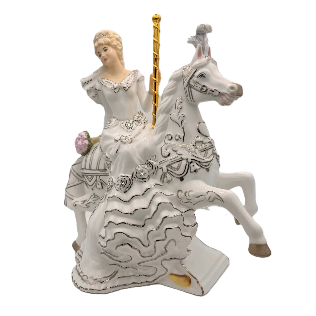 English Ladies Carnival Series Carousel Bride Figurine Blonde