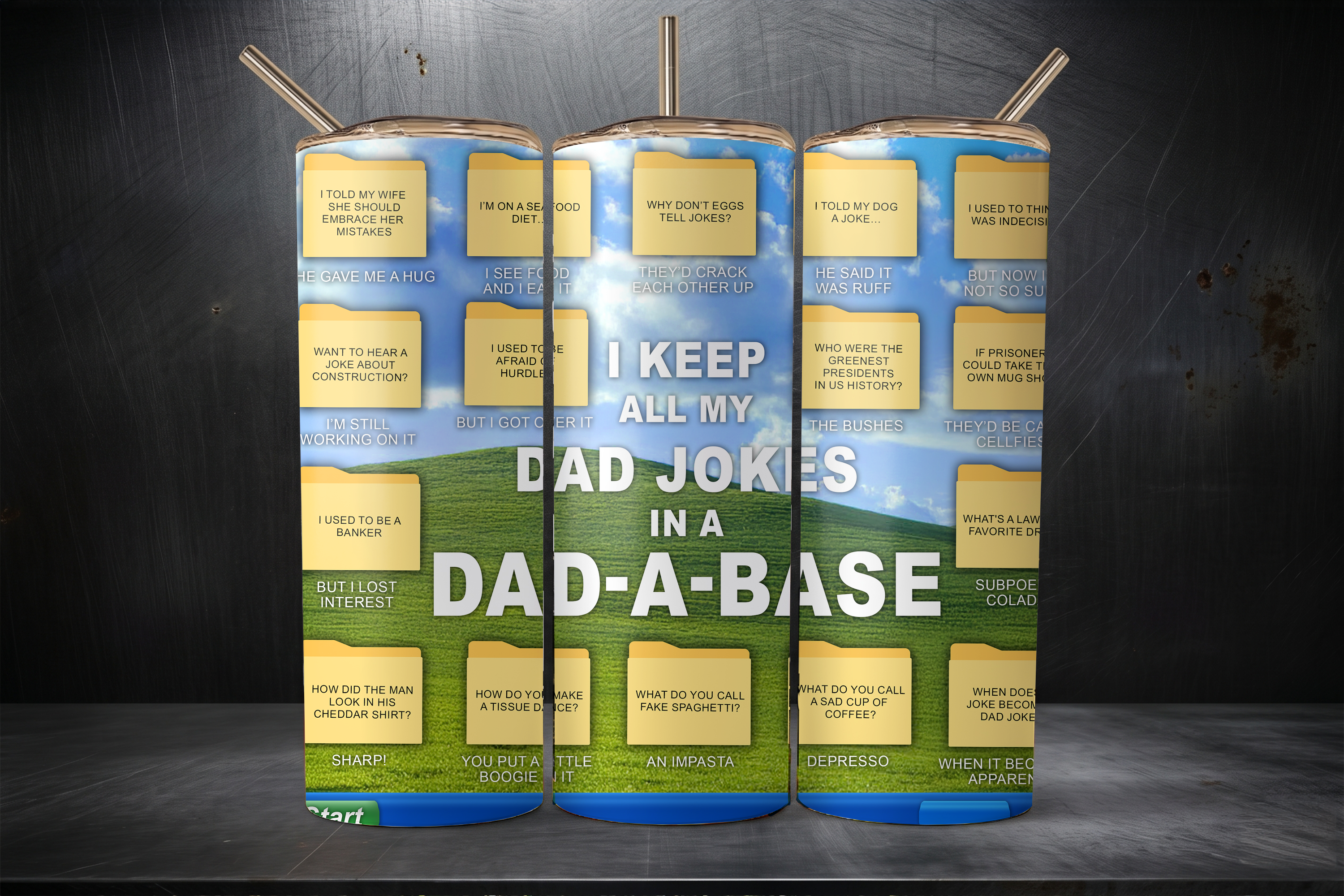 Digital Sublimation Designs - Legendary Dad Tumbler Wraps