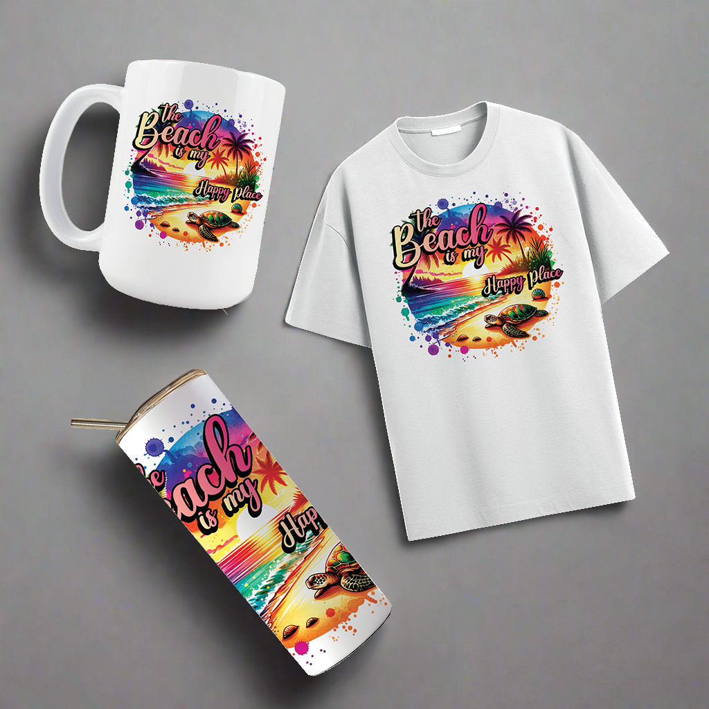 Multi Product Use - Digital Sublimation Designs - Vibrant Beach