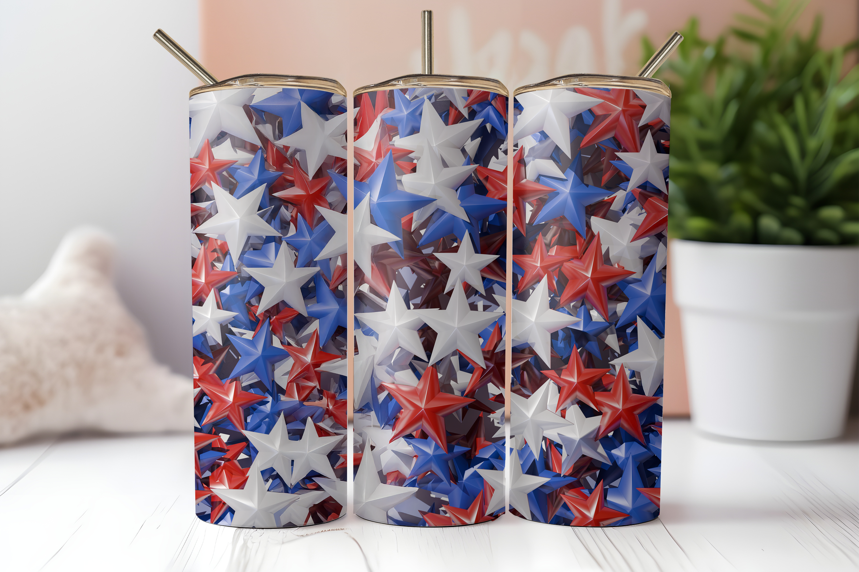 Digital Sublimation Designs - Fourth of July Tumbler Wraps
