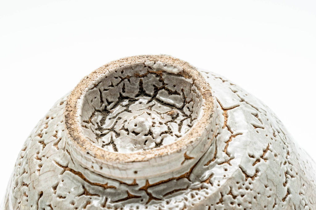 Japanese Matcha Bowl - 大井戸 Kairagi Shiro Glazed Ido-gata Chawan with Tomobako Wooden Box - 350ml