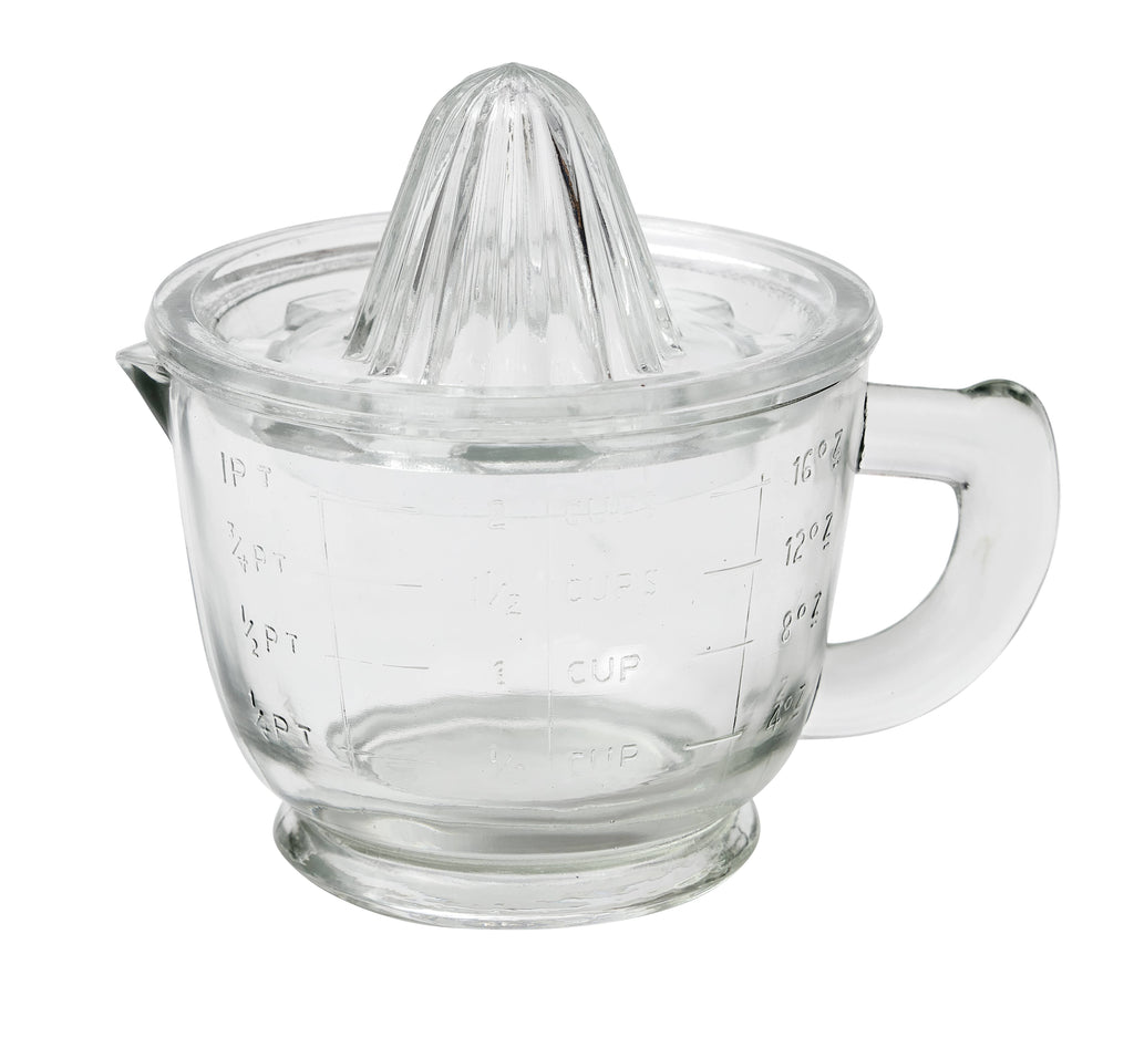 Bistro Glass Citrus Hand Press Juicer with Measuring Cup