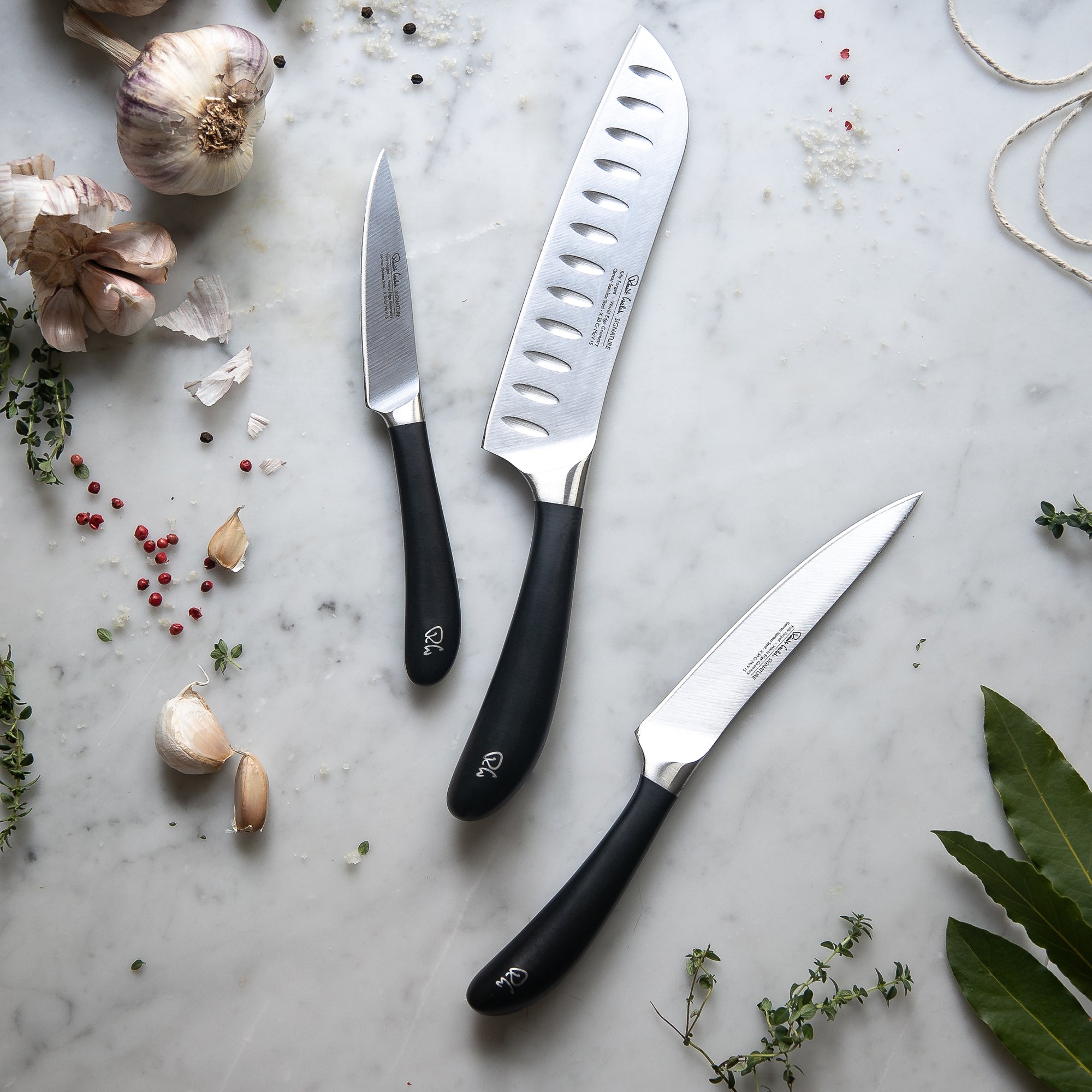 Signature Book Oak Chef's Set with Knife Sharpener
