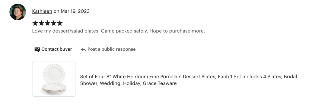 White Heirloom Fine Porcelain Dessert/Dinner Plate