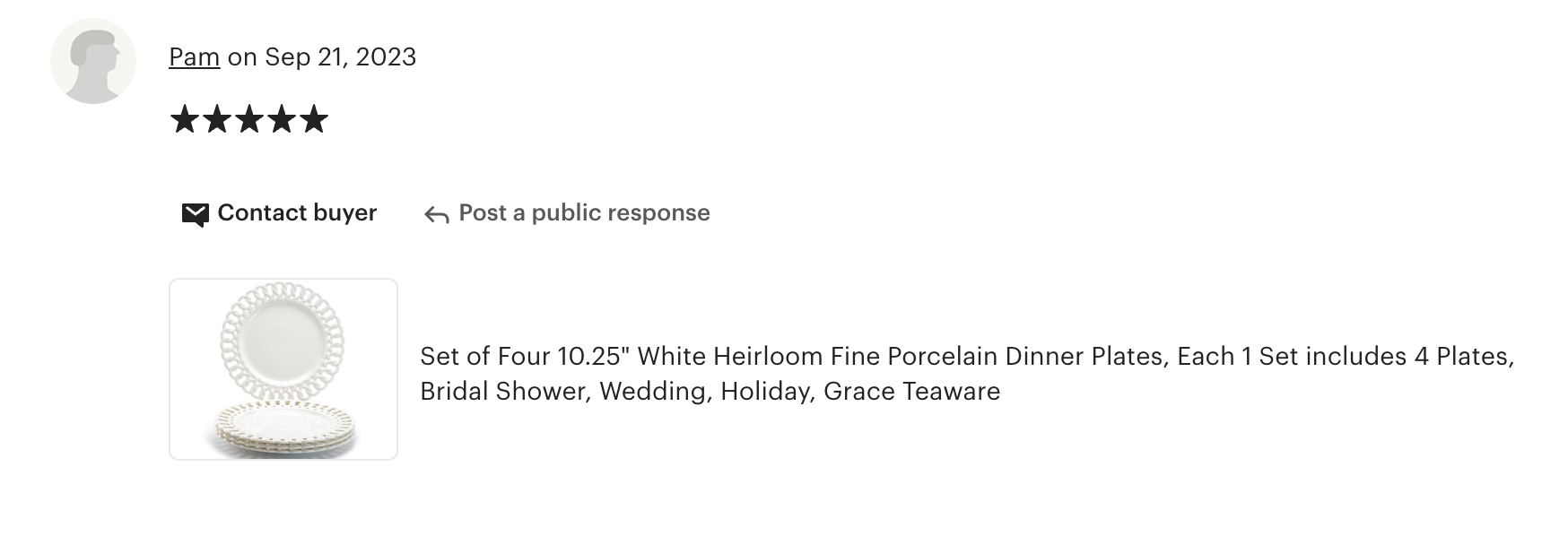 White Heirloom Fine Porcelain Dessert/Dinner Plate