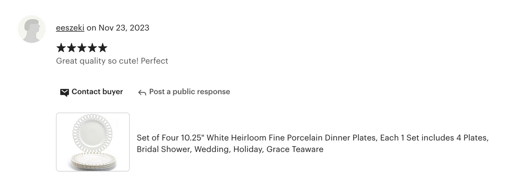 White Heirloom Fine Porcelain Dessert/Dinner Plate