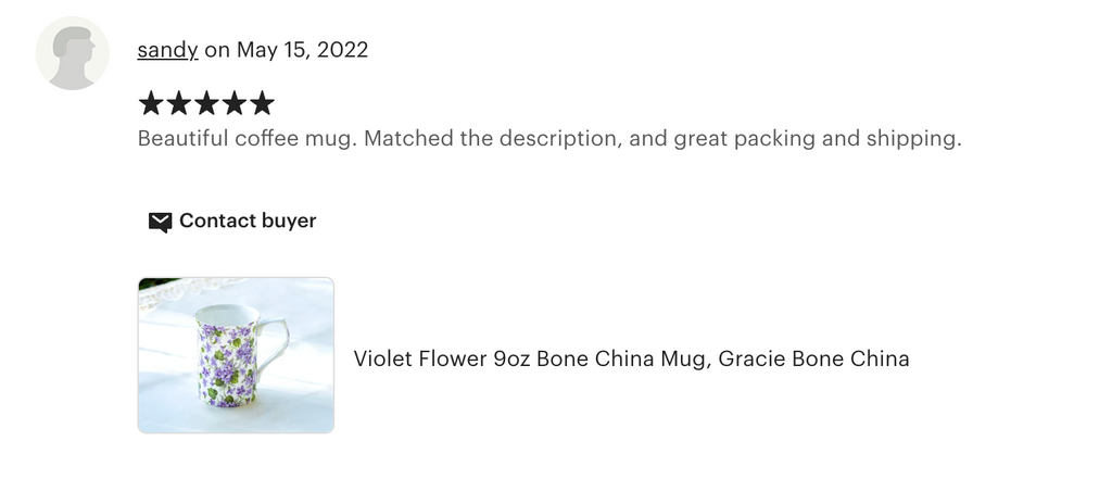 Violet Flower Bone China Mug