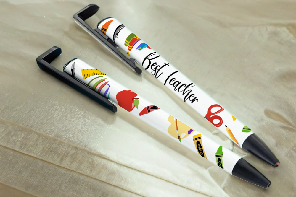 Assorted Ready to Press Sublimation - School Pen Wraps (9 Pack)