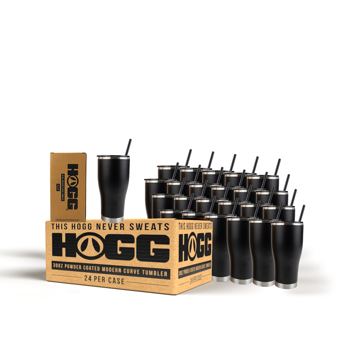 30oz Powder Coated Modern Curve Tumbler Case
