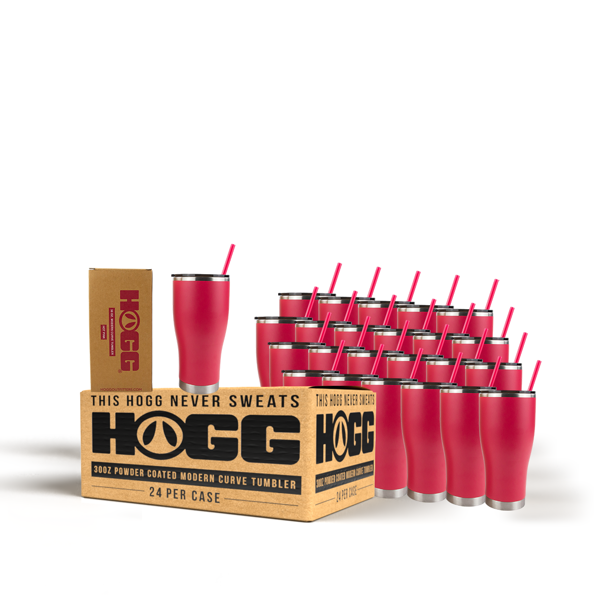 30oz Powder Coated Modern Curve Tumbler Case