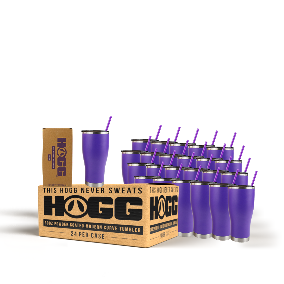 30oz Powder Coated Modern Curve Tumbler Case