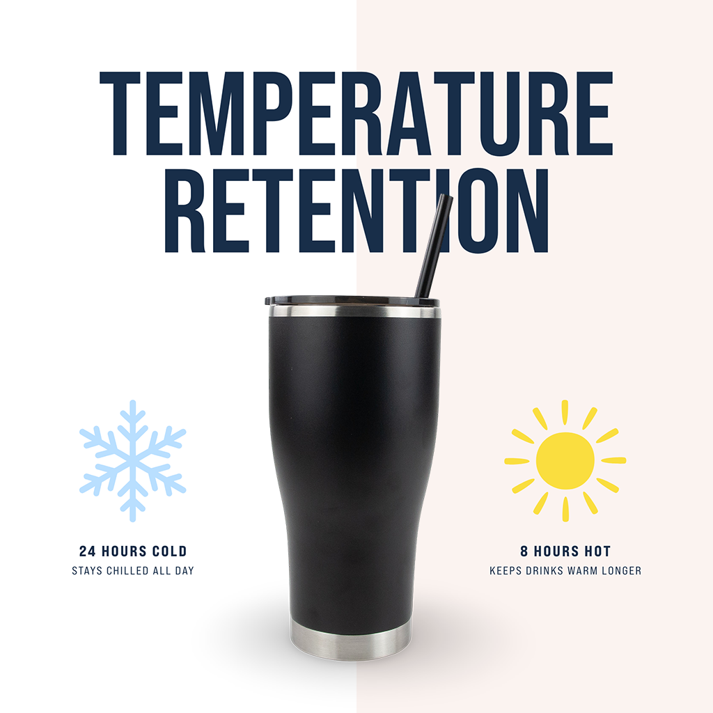 30oz Powder Coated Modern Curve Tumbler Case