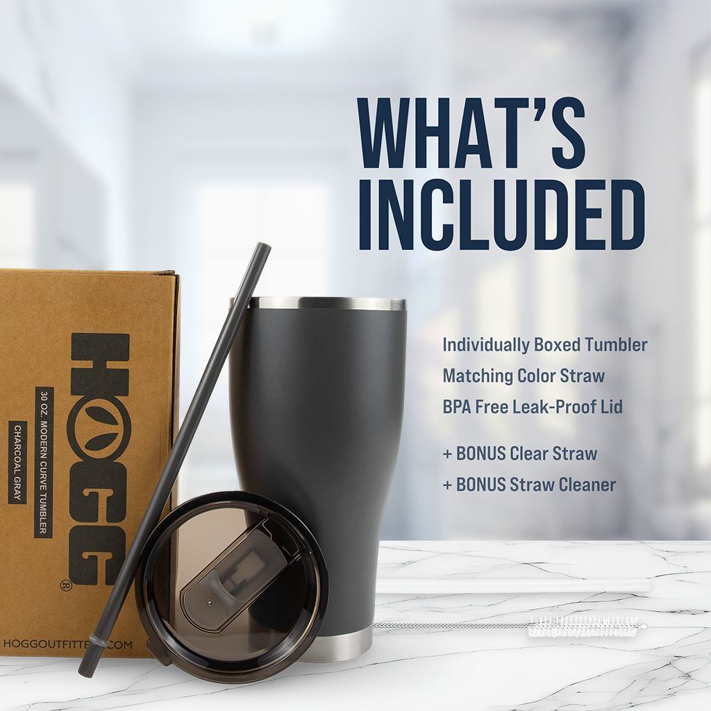 30oz Powder Coated Modern Curve Tumbler Case